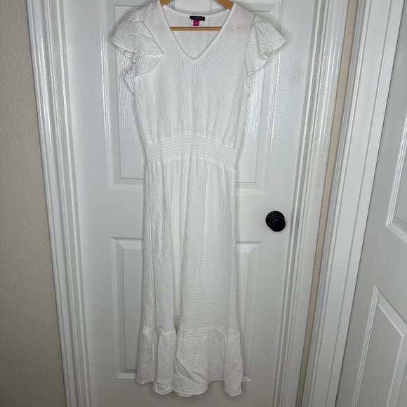 WOMEN'S VINCE CAMUTO WHITE DRESS US SIZE M - Picture 1 of 11